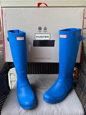 Bucket Blue 💙 Tall Adjustable Hunter Boots 11
